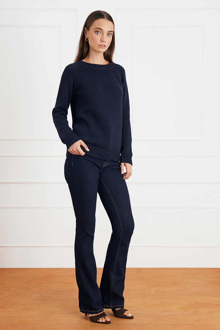 Aspen Cotton Crewneck Sweater in Oatmilk - Image 5