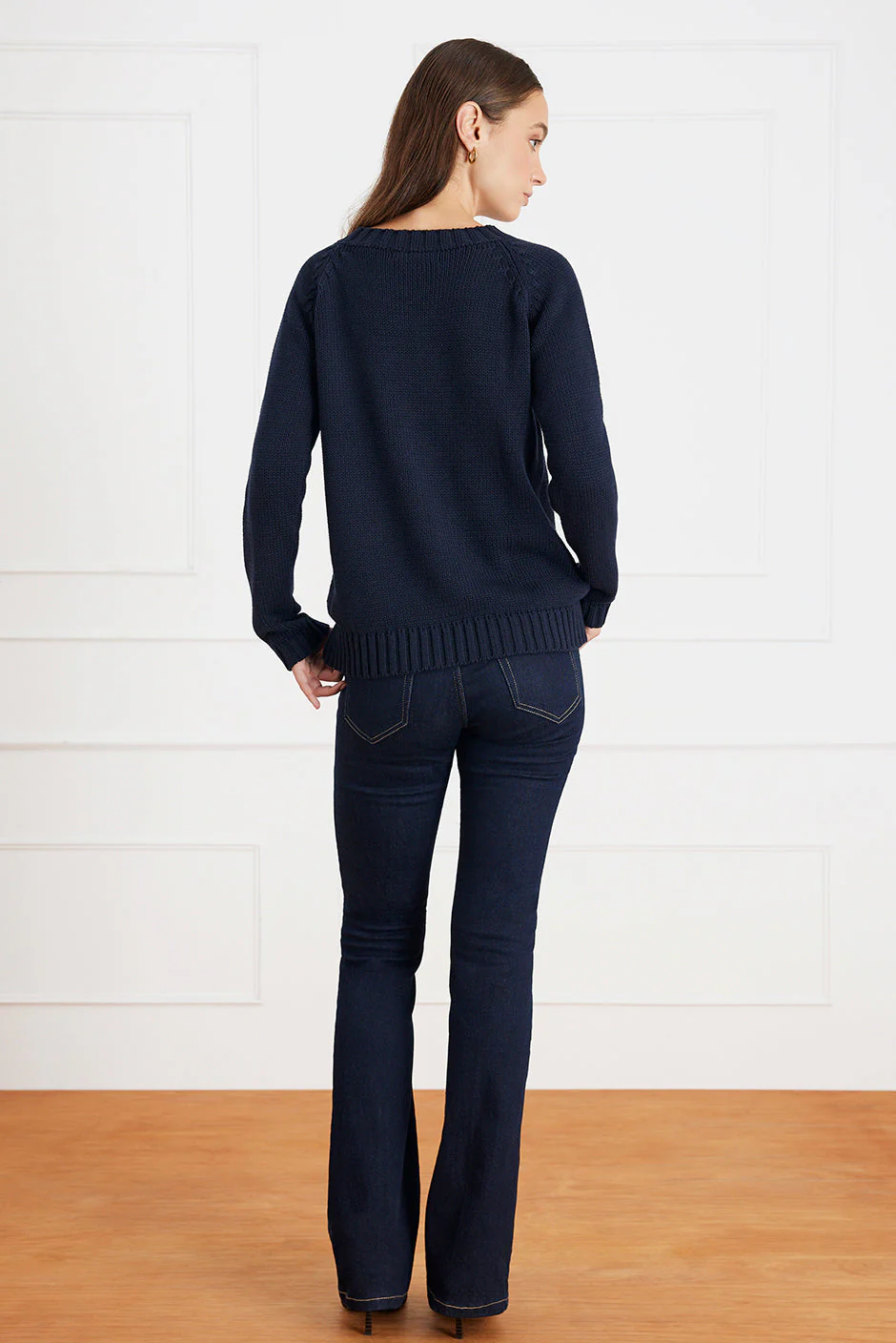 Aspen Cotton Crewneck Sweater in Oatmilk - Image 6