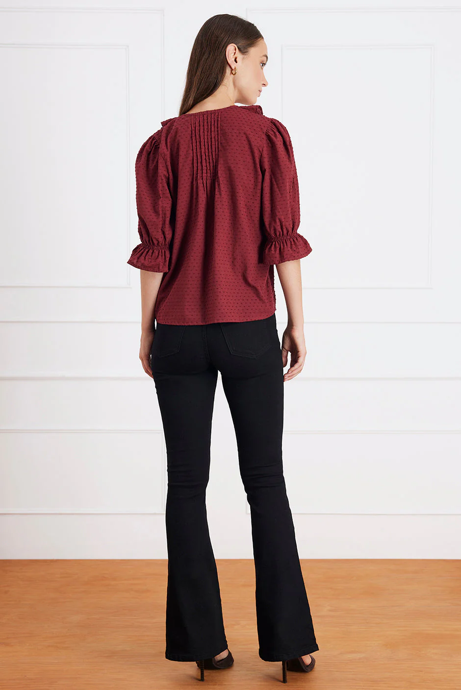 Chloe Shirt in Burgundy - Image 5
