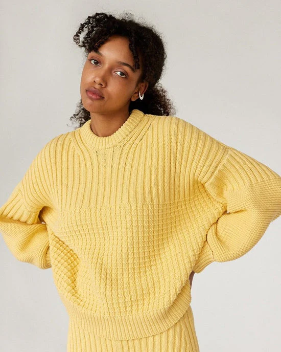 Delčia Cotton Sweater in Dusty Pink - Image 3