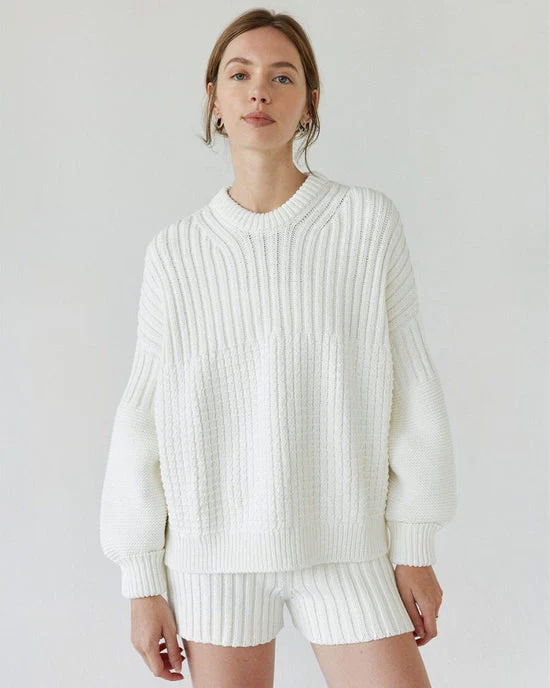Delčia Cotton Sweater in Dusty Pink - Image 4