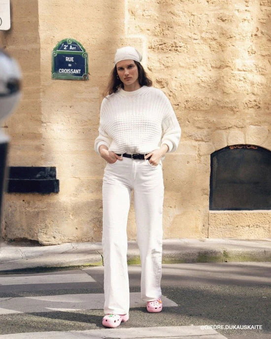 Delčia Cotton Sweater in Dusty Pink - Image 6