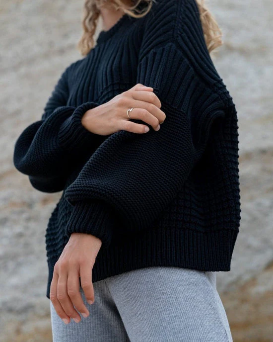 Delčia Cotton Sweater in Dusty Pink - Image 7