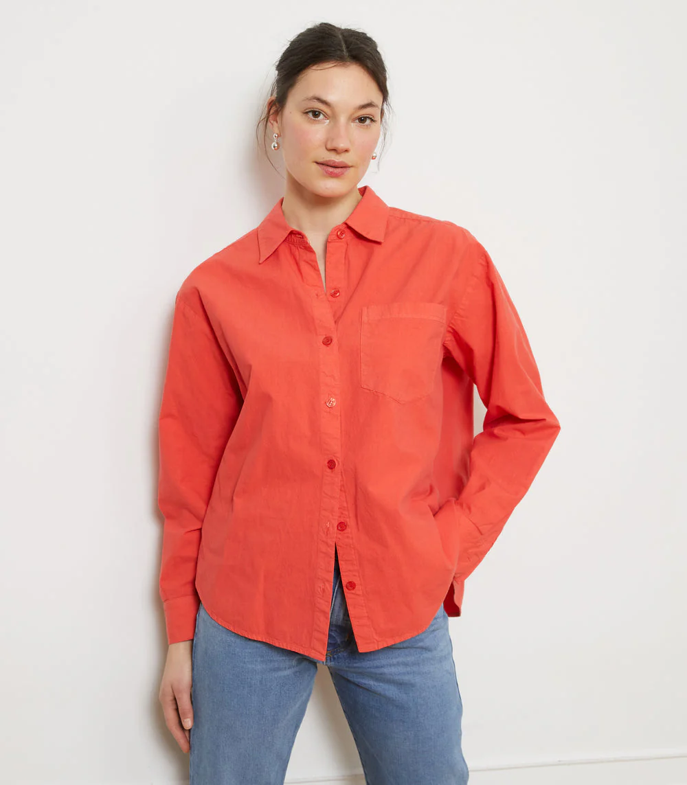 Diana Relaxed Button Up Shirt in White - Image 3