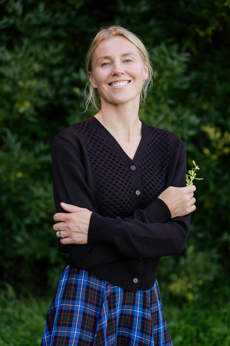 Elaine – Merino Wool Cardigan in Charcoal Grey - Image 6