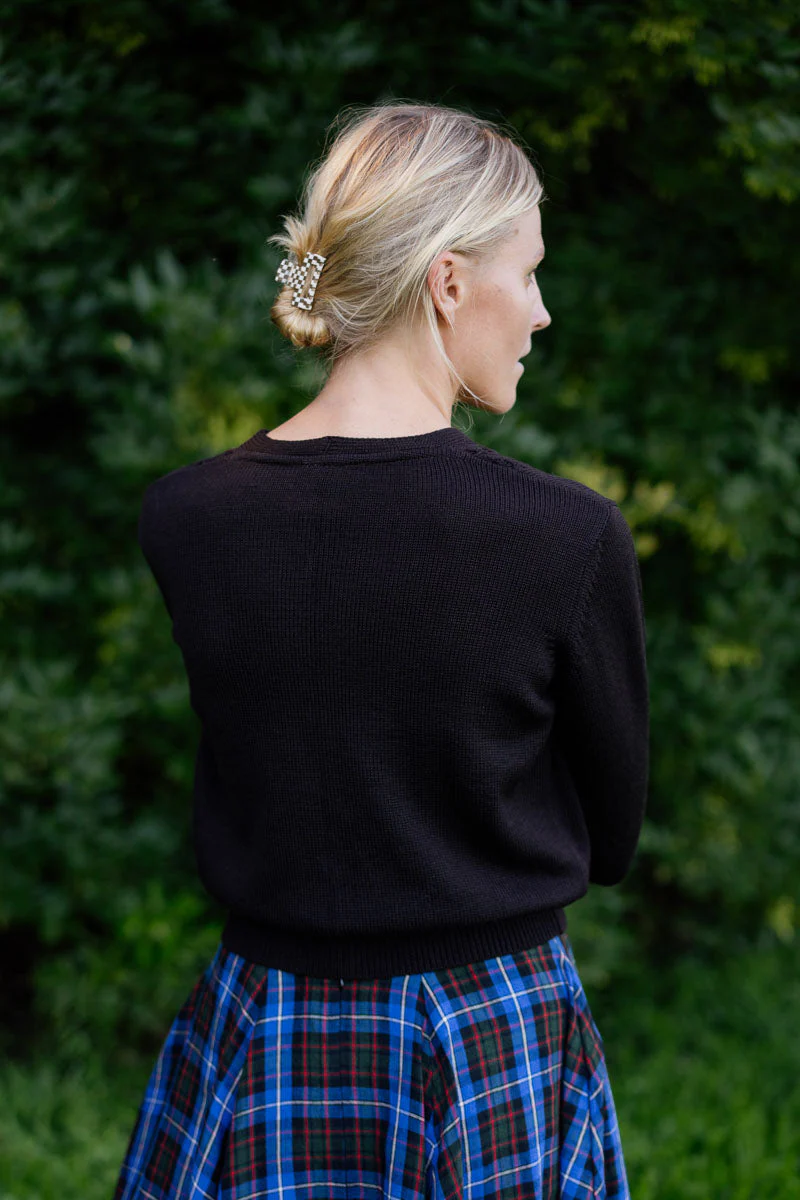 Elaine – Merino Wool Cardigan in Charcoal Grey - Image 7