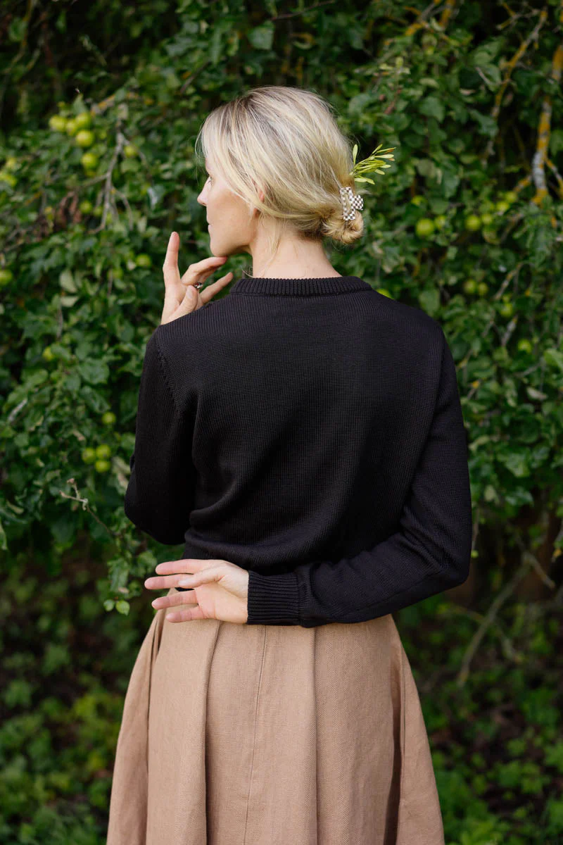 Elaine – Merino Wool Sweater in Charcoal Grey - Image 5