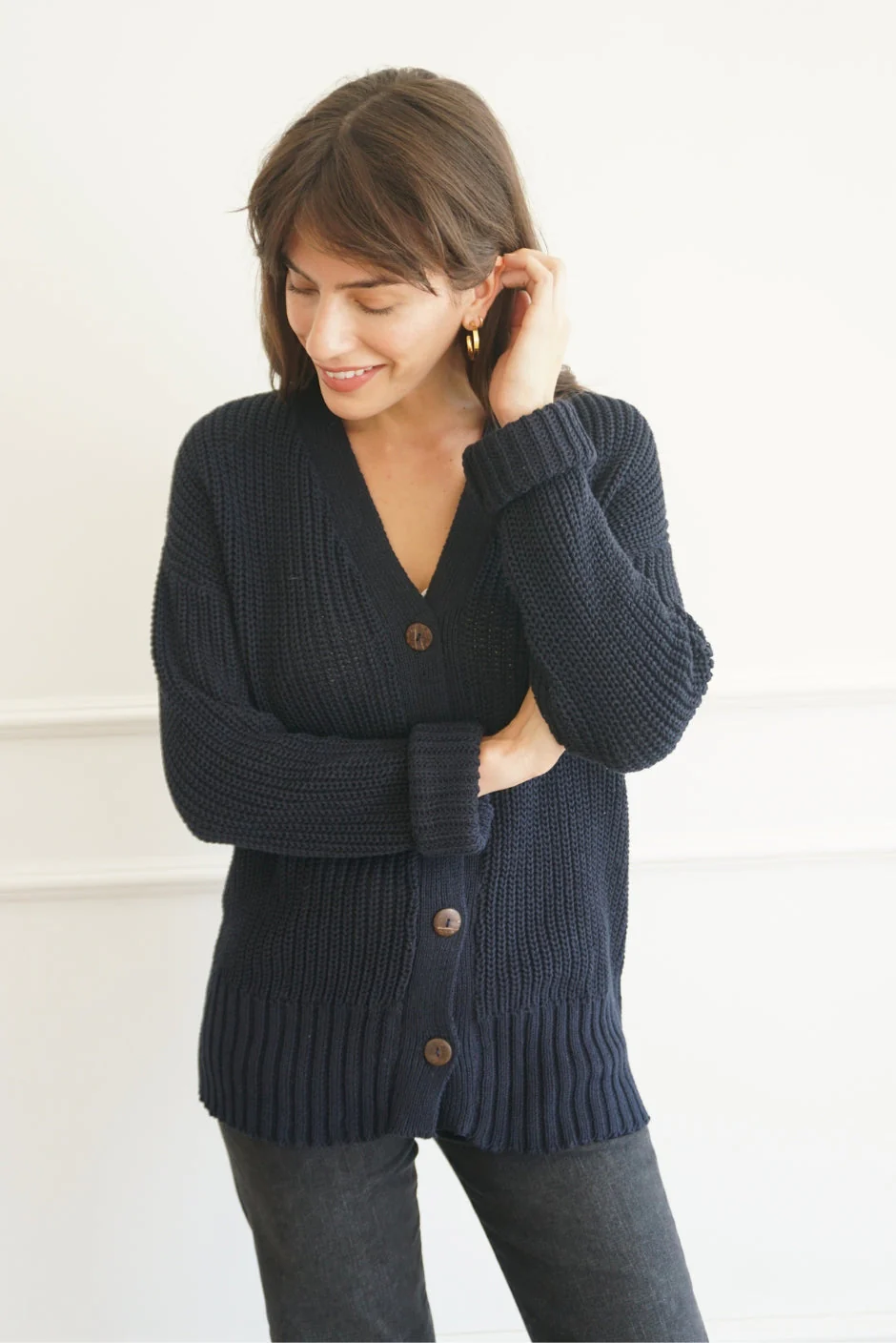 Emily Cardigan in Navy Blue