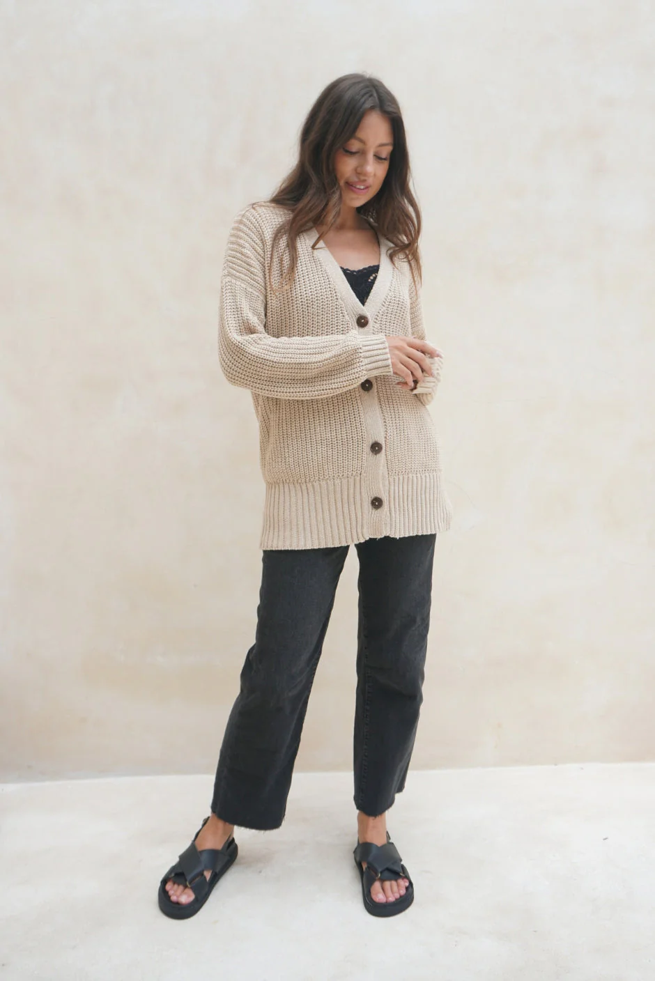 Emily Cardigan in Sand - Image 4