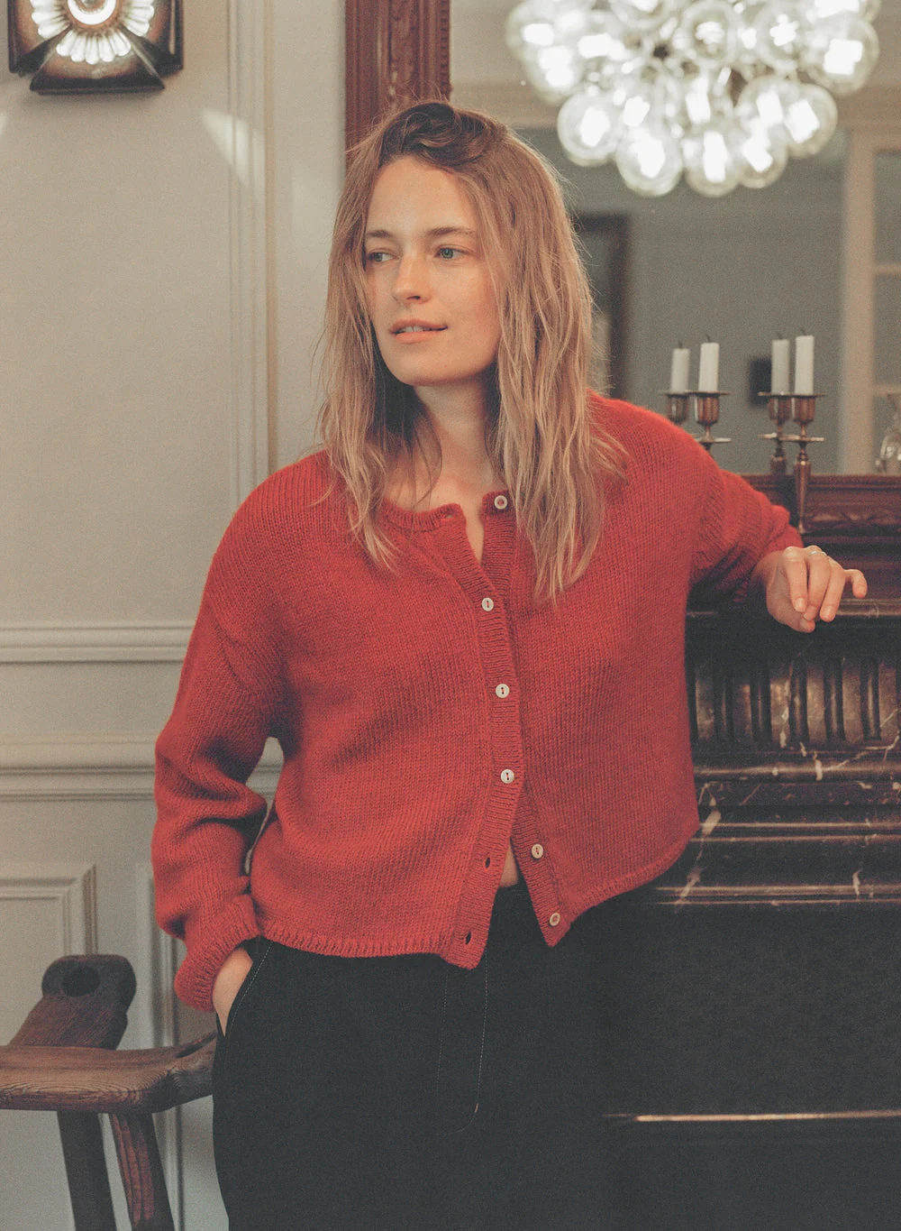 Everyday Alpaca Cardigan in Natural - Image 3
