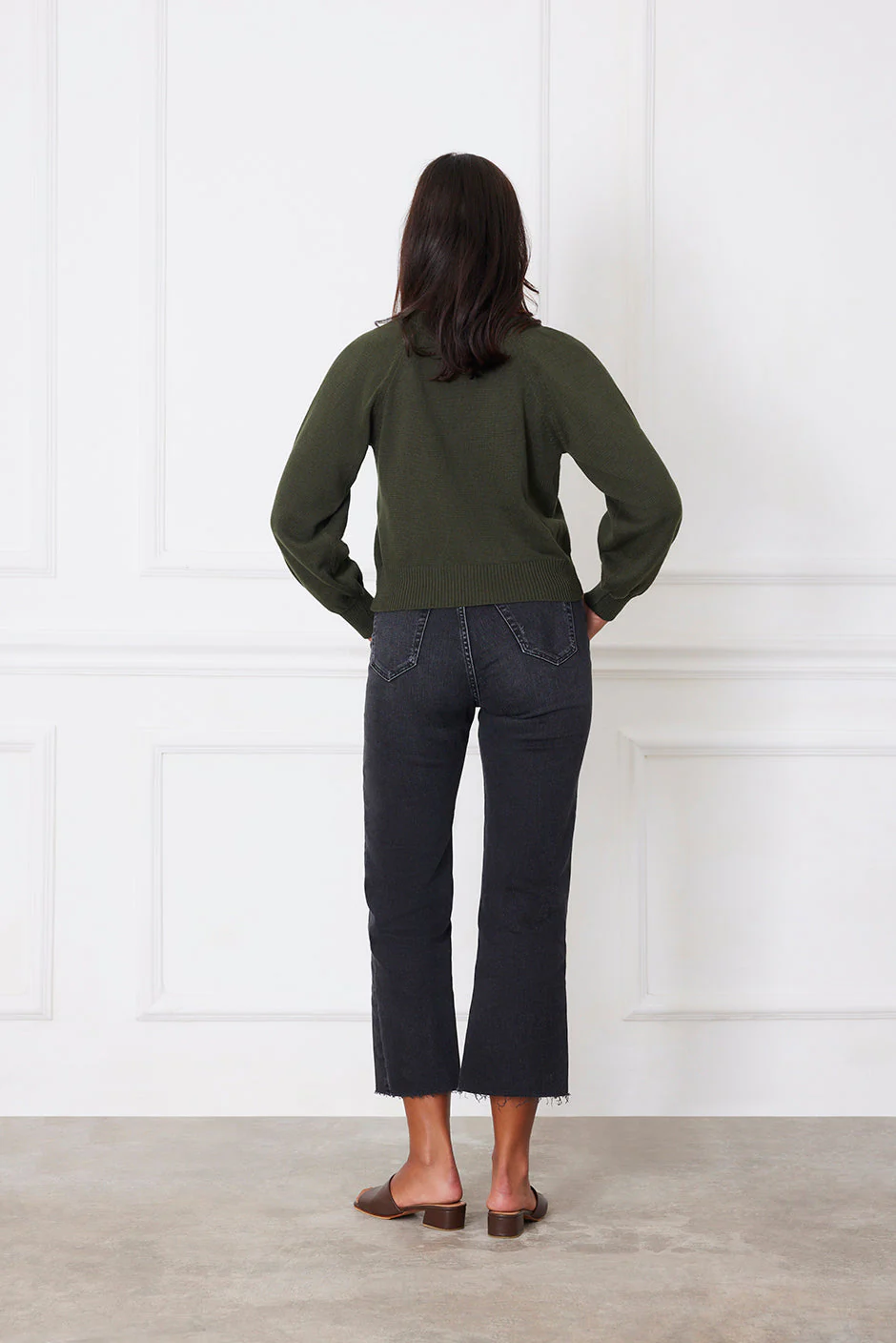 Greta Cardigan in Forest Green - Image 5