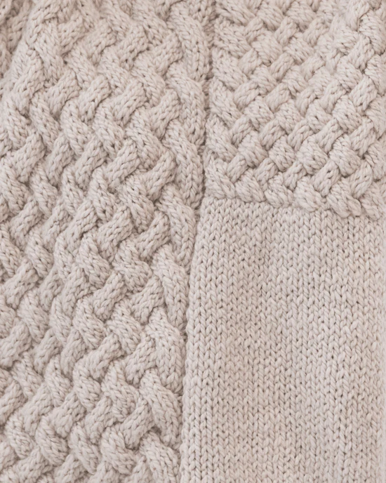 Heartbreaker Alpaca and Wool Textured Sweater in Beige - Image 3