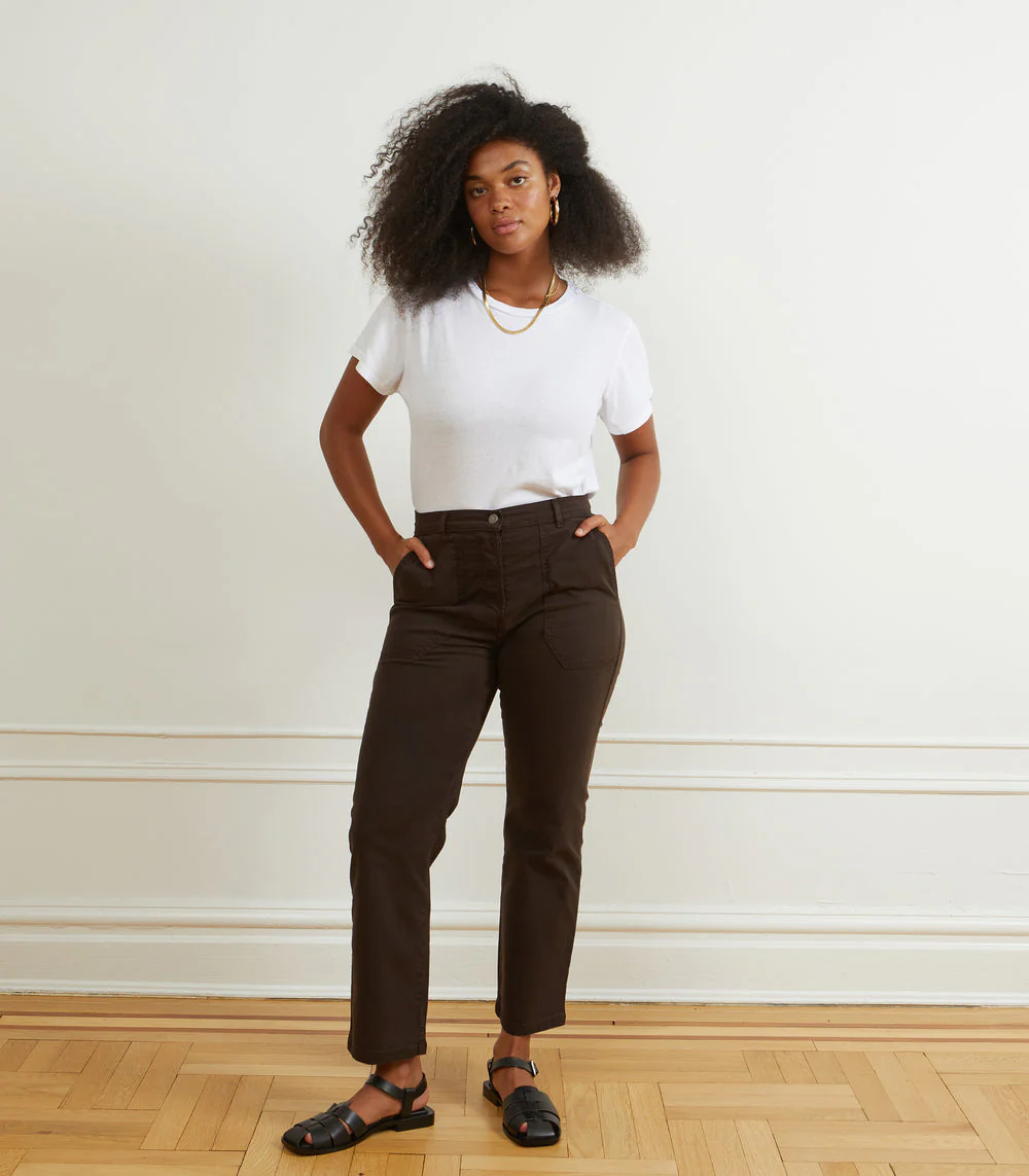 James Straight Leg Work Pants in Espresso