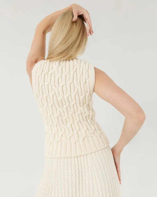 Musa Sea Salt Merino Wool Vest - Image 2