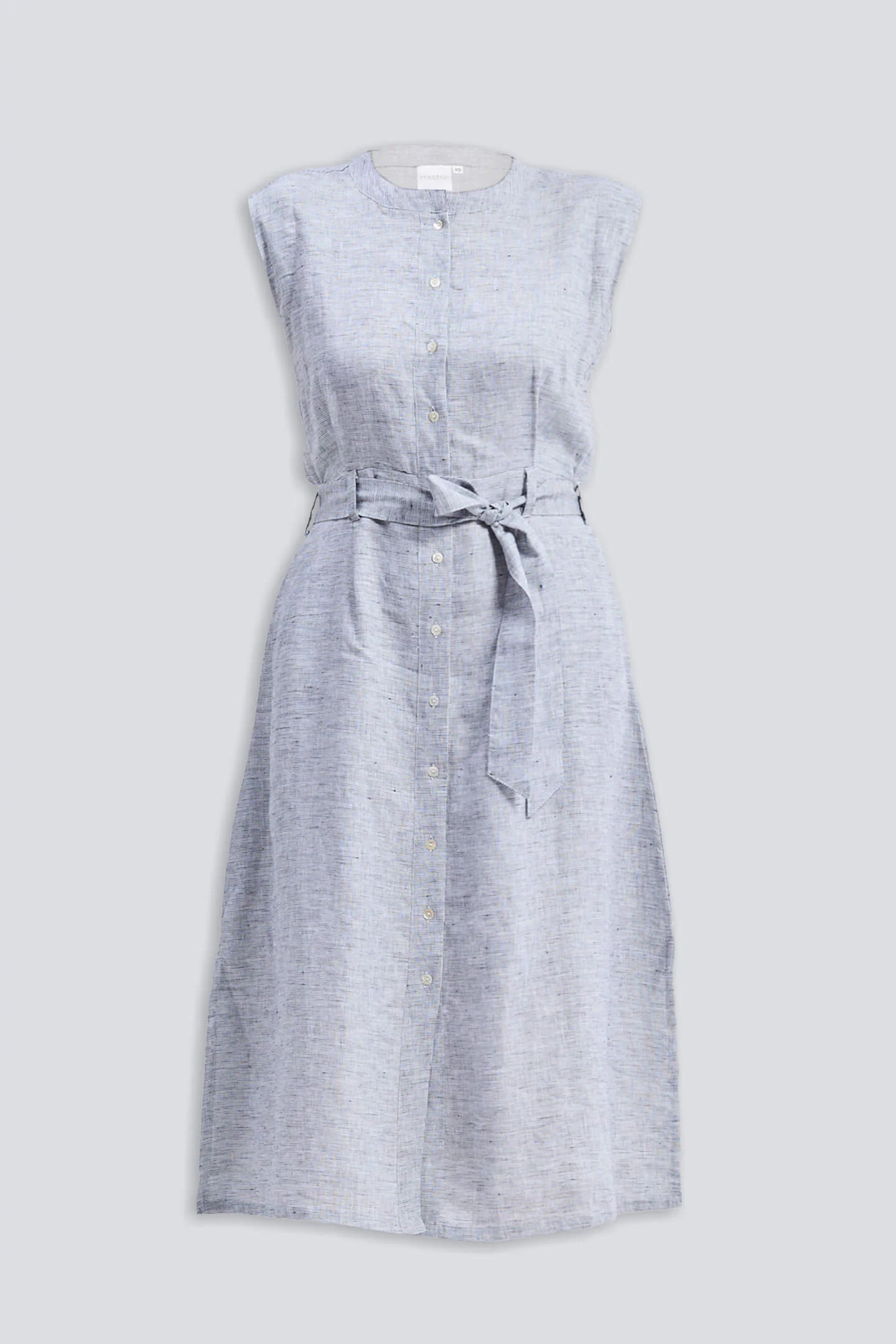 Back Cut Out Linen Dress - Image 3