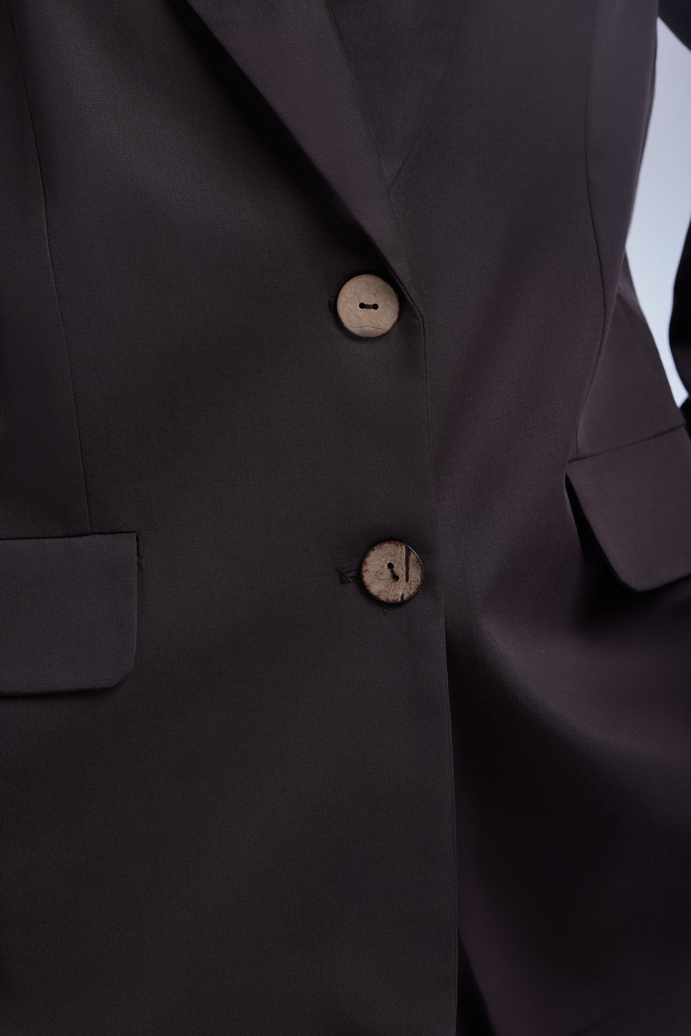 Relaxed Single Breasted Blazer in Coffee Brown - Image 5