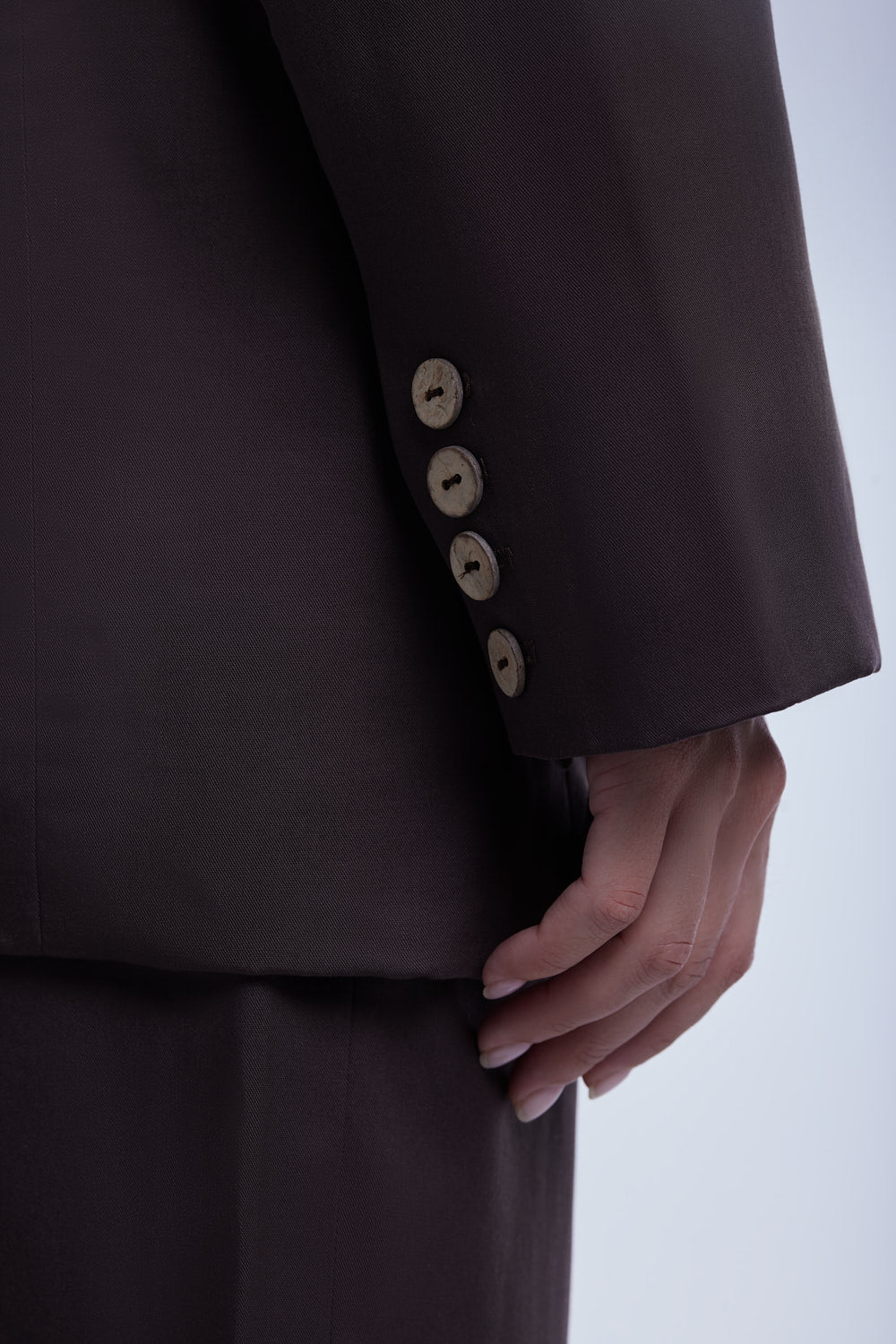 Relaxed Single Breasted Blazer in Coffee Brown - Image 6