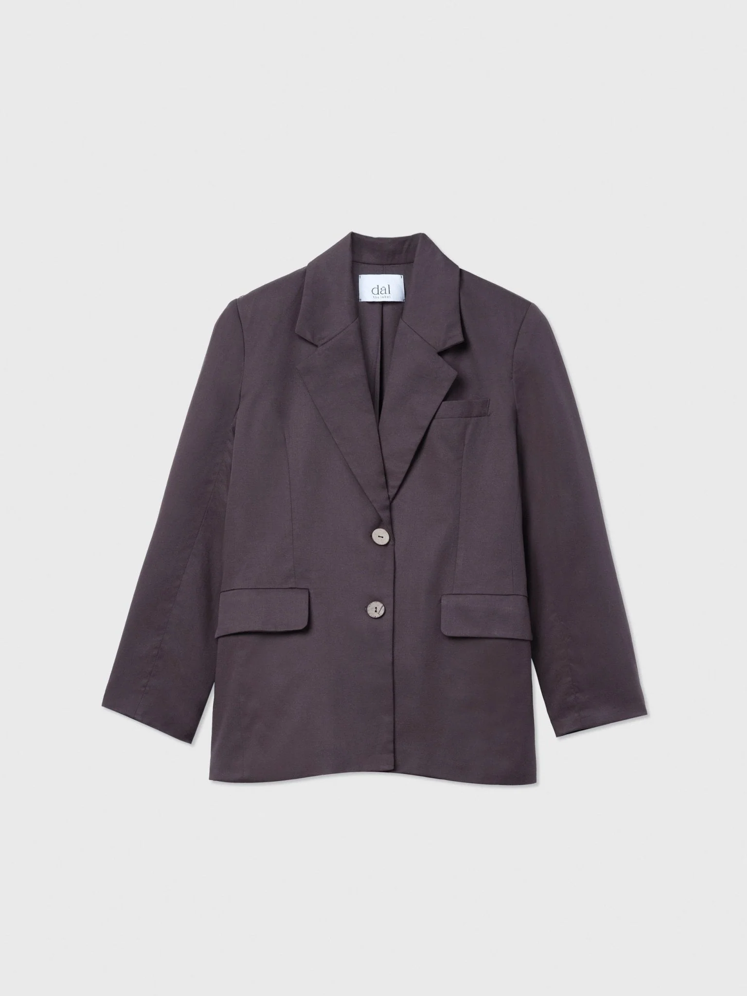 Relaxed Single Breasted Blazer in Coffee Brown - Image 7