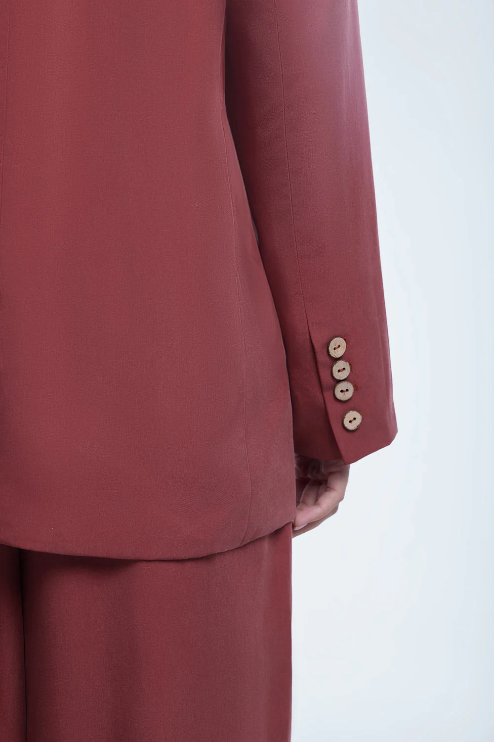 Relaxed Single Breasted Blazer in Coffee Brown - Image 12