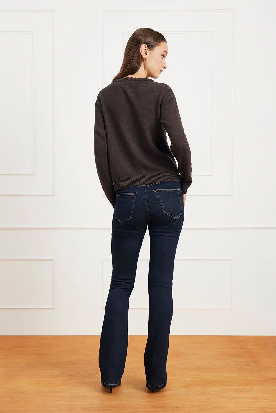Ruthie Cotton Cardigan in Cacoa Brown - Image 3