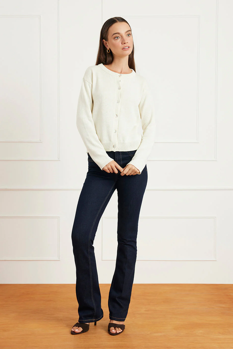 Ruthie Cotton Cardigan in Oat Milk