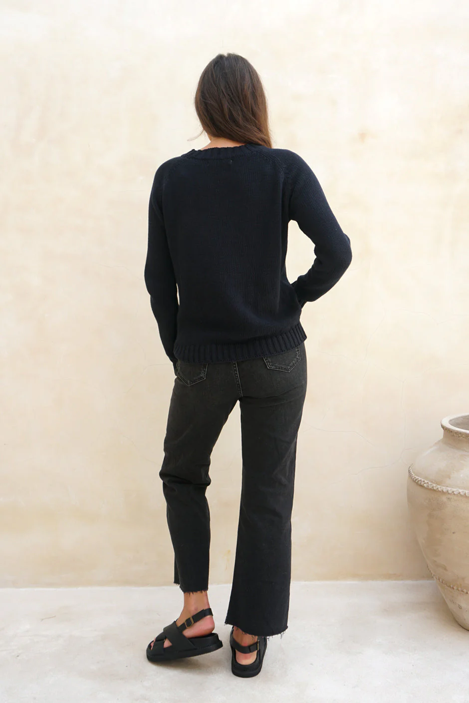Sloane Crewneck in Midnight Navy - Image 4