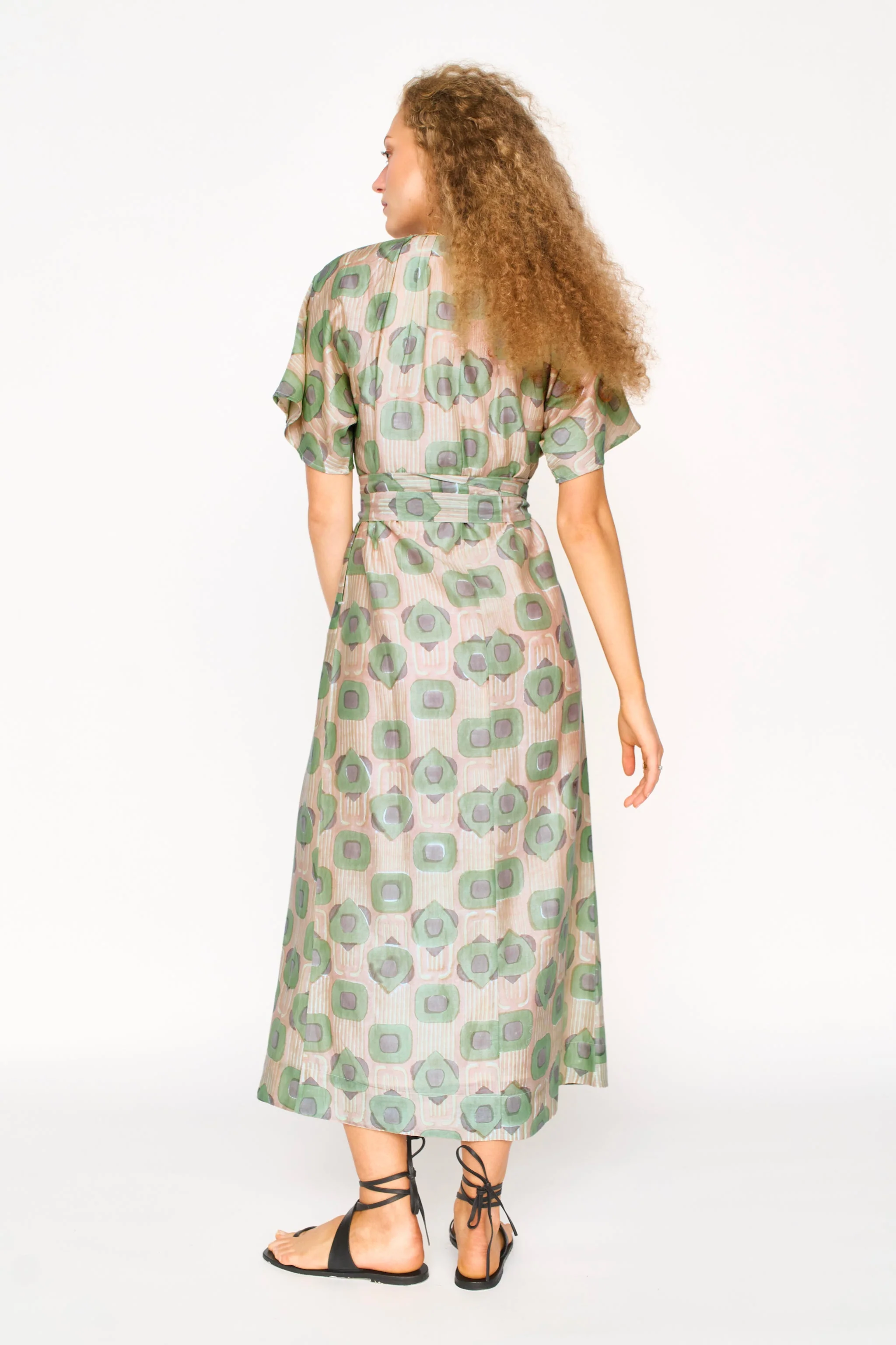 Lostine Cotton and Silk Dress in Stony Coeur - Image 2