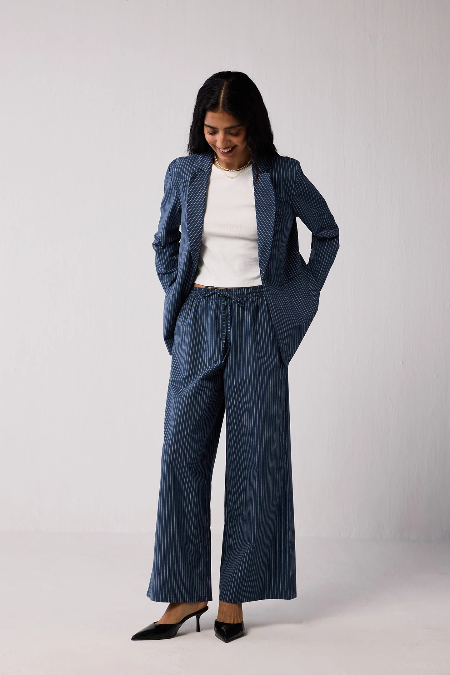 The Weekday Blazer in Blue Stripes - Image 3