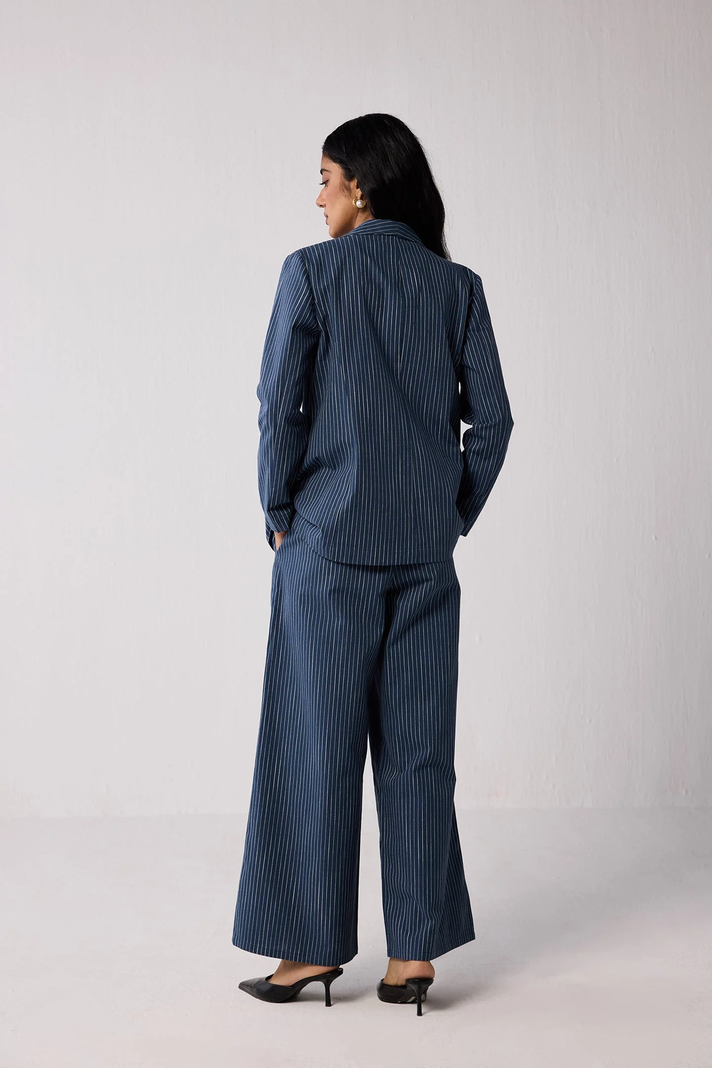 The Weekday Blazer in Blue Stripes - Image 4